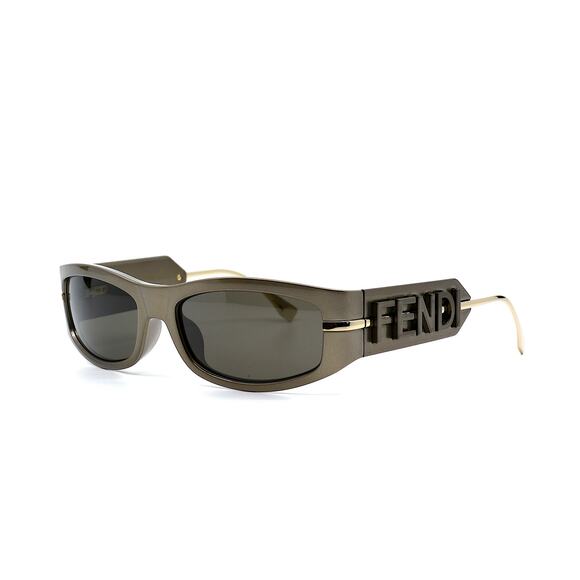 NEW FENDI FE40120I 45E SHINY BROWN AUTHENTIC SUNGLASSES - Picture 4 of 13